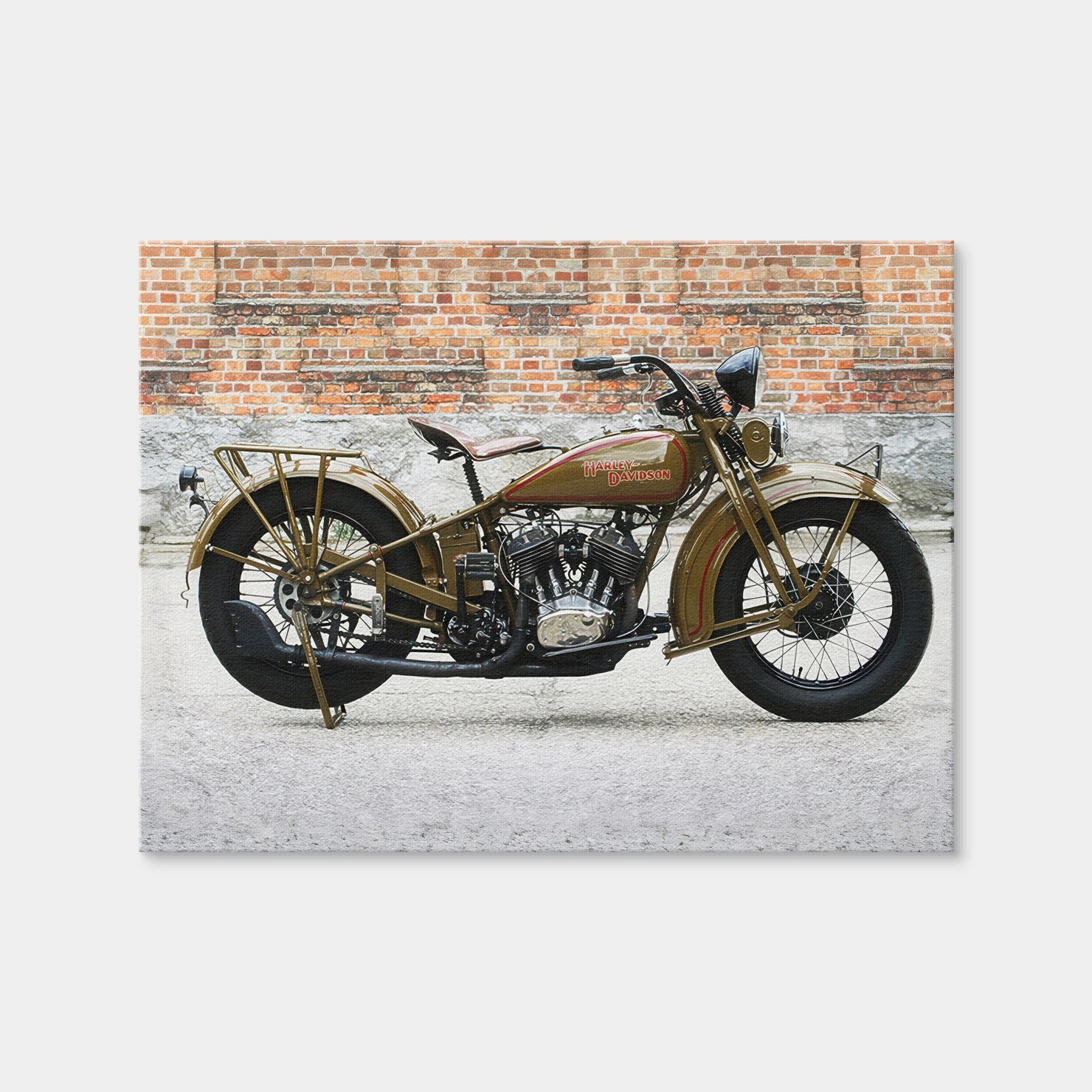 AUTO-MOCKUP WHITE | 1930's Harley Davidson | 1 Piece | Gallery Wrap Canvas | group=4x3