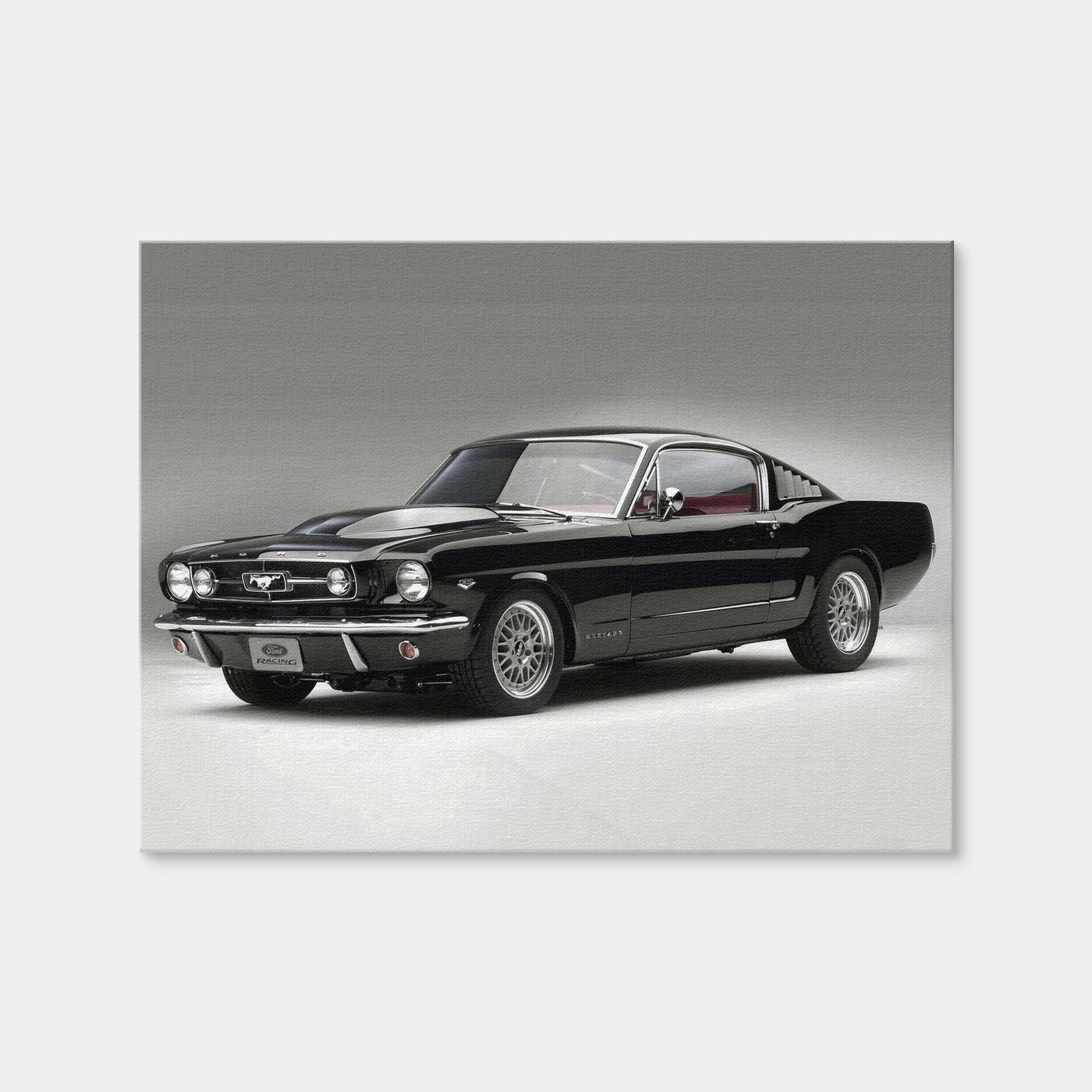 AUTO-MOCKUP WHITE | 1965 Mustang Fastback | 1 Piece | Gallery Wrap Canvas | group=4x3