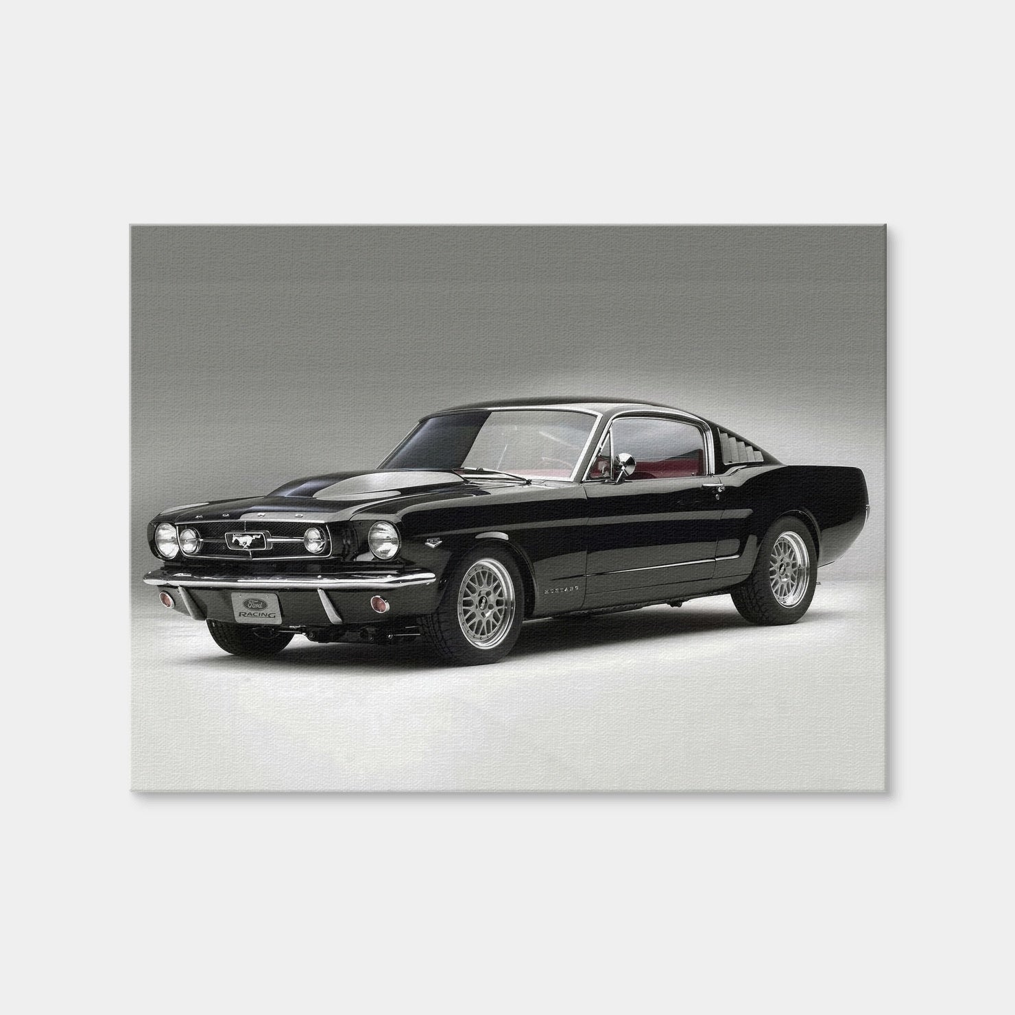AUTO-MOCKUP WHITE | 1965 Mustang Fastback | 1 Piece | Gallery Wrap Canvas | group=4x3