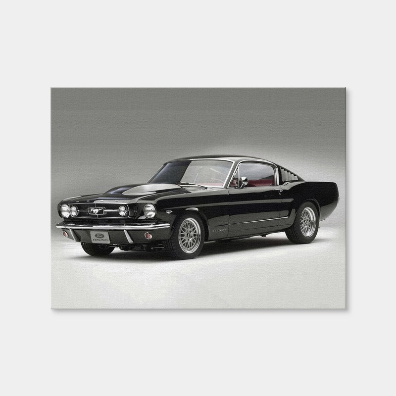 AUTO-MOCKUP WHITE | 1965 Mustang Fastback | 1 Piece | Gallery Wrap Canvas | group=4x3