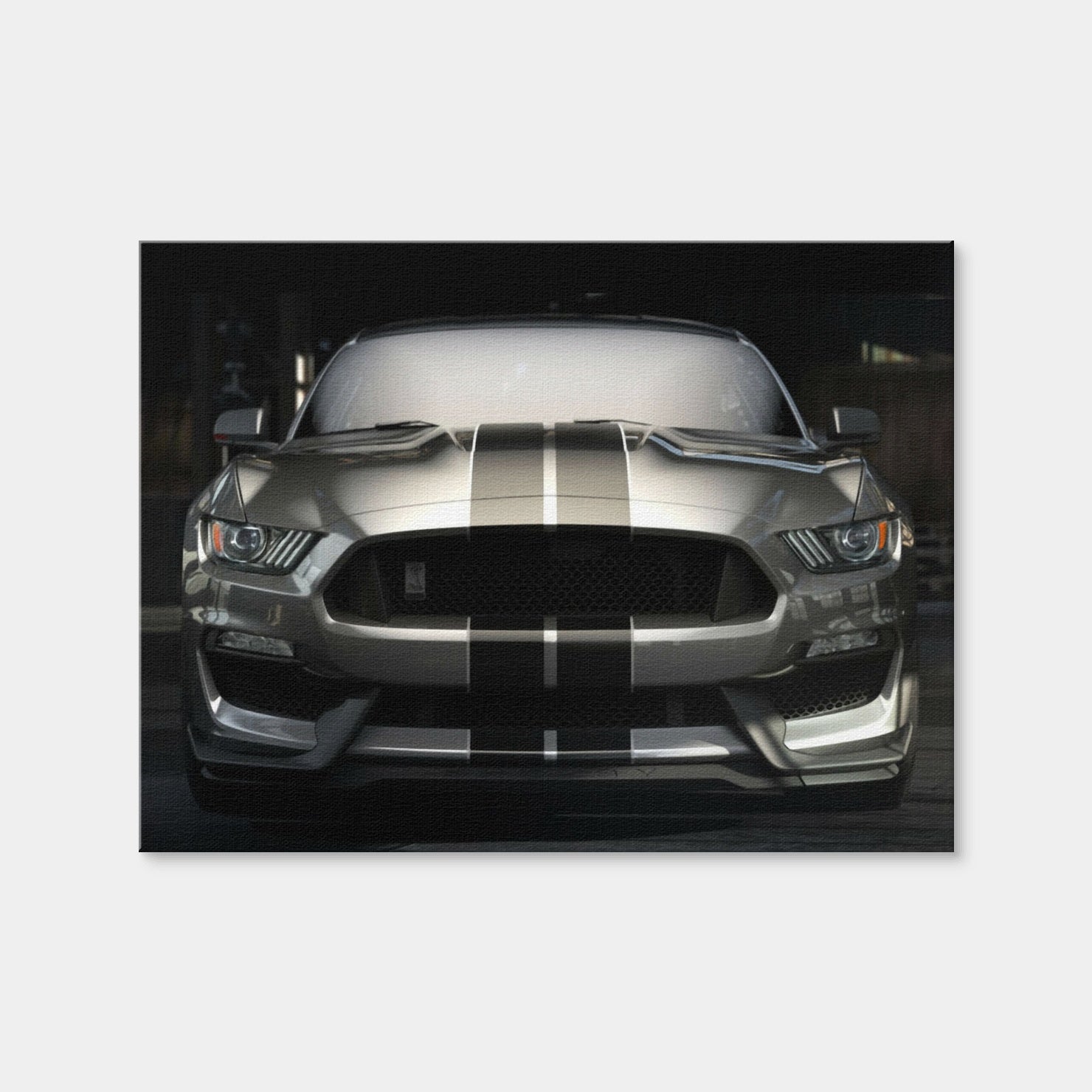 AUTO-MOCKUP WHITE | 2018 Shelby GT350 | 1 Piece | Gallery Wrap Canvas | group=4x3
