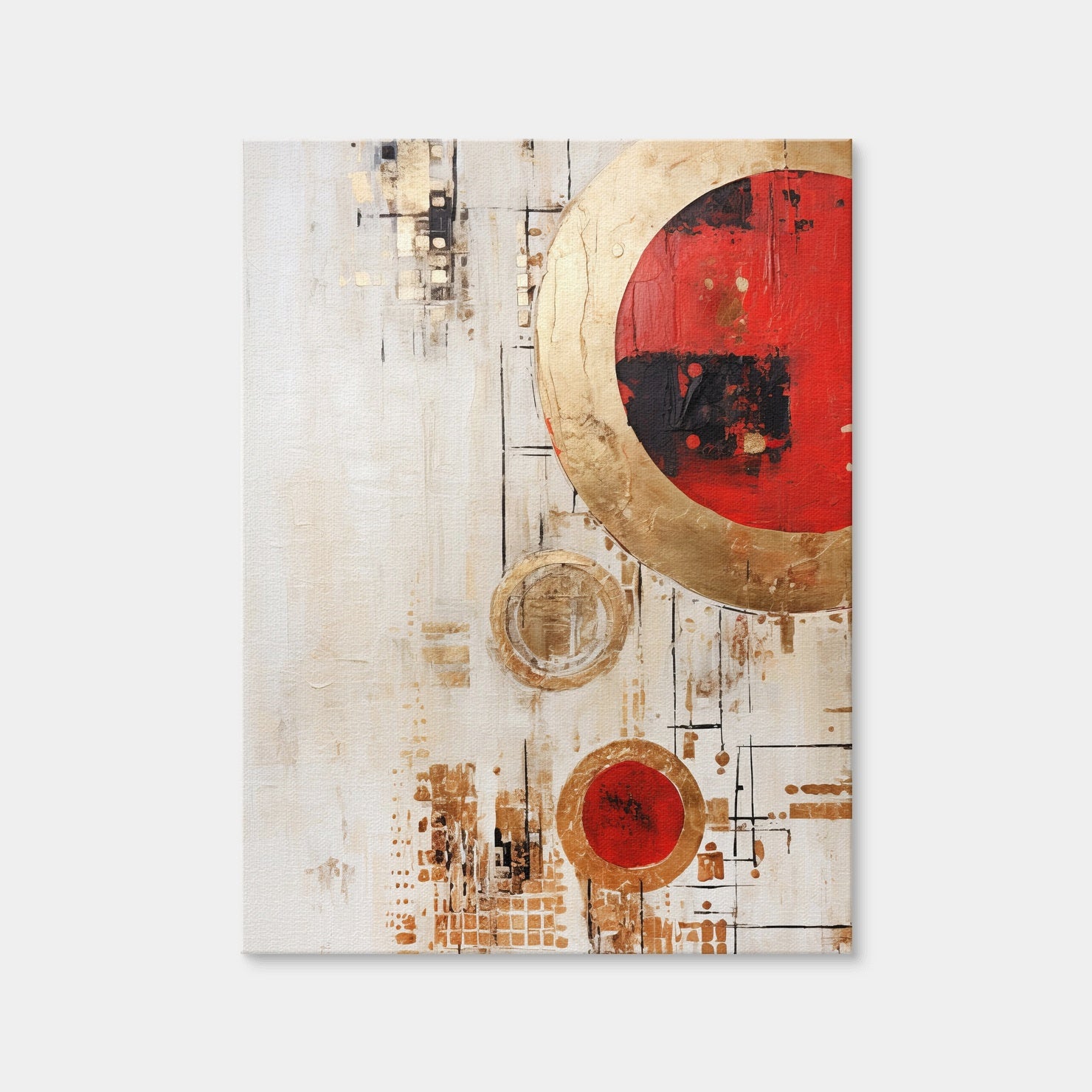 AUTO-MOCKUP WHITE | ABSTRACT ART Christmas ornaments | 1 Piece | Gallery Wrap Canvas | group=3x4