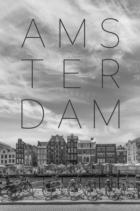 AMSTERDAM Singel Canal with Flower Market Wall Art