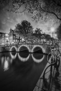 AMSTERDAM nightscape from Keizersgracht Wall Art