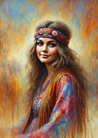 A Hippie Beauty Wall Art