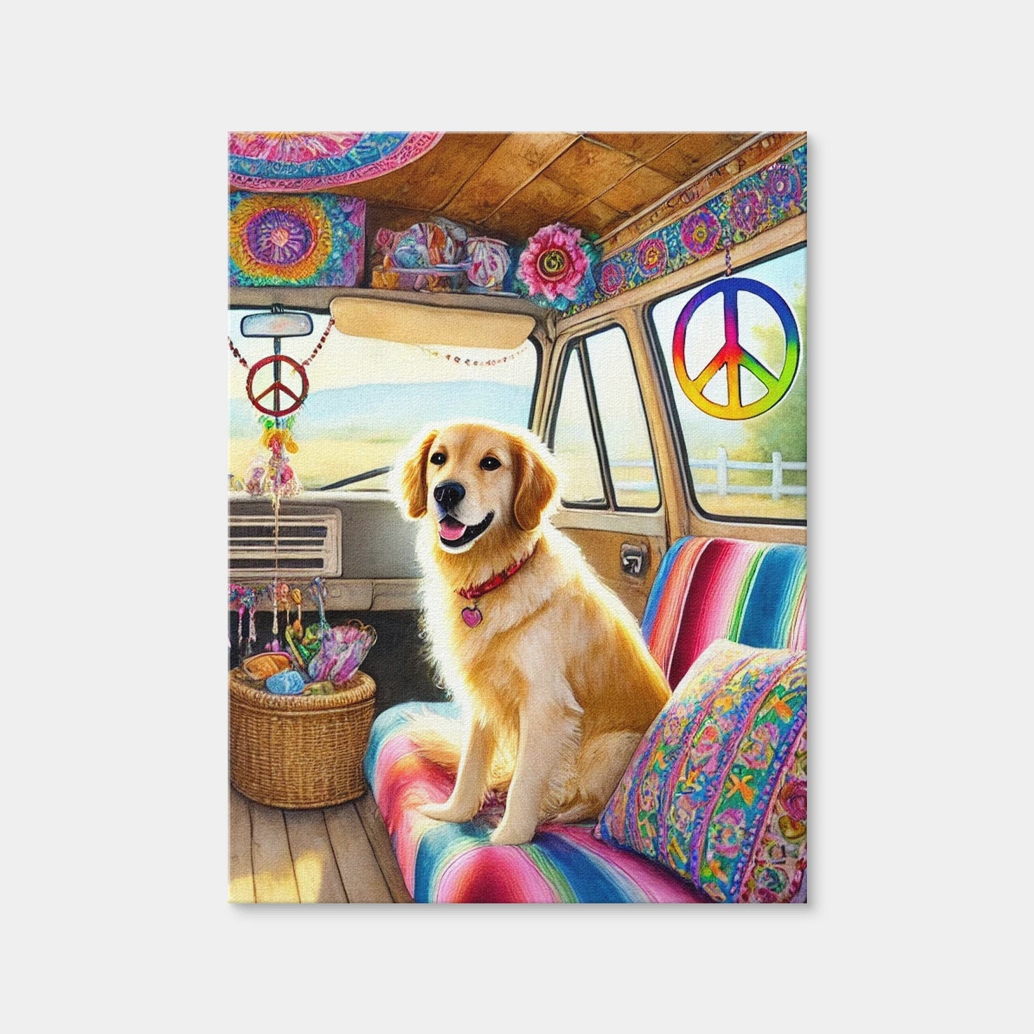 AUTO-MOCKUP WHITE | A Hippie Dog | 1 Piece | Gallery Wrap Canvas | group=3x4