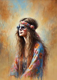 A Hippie Woman Wall Art