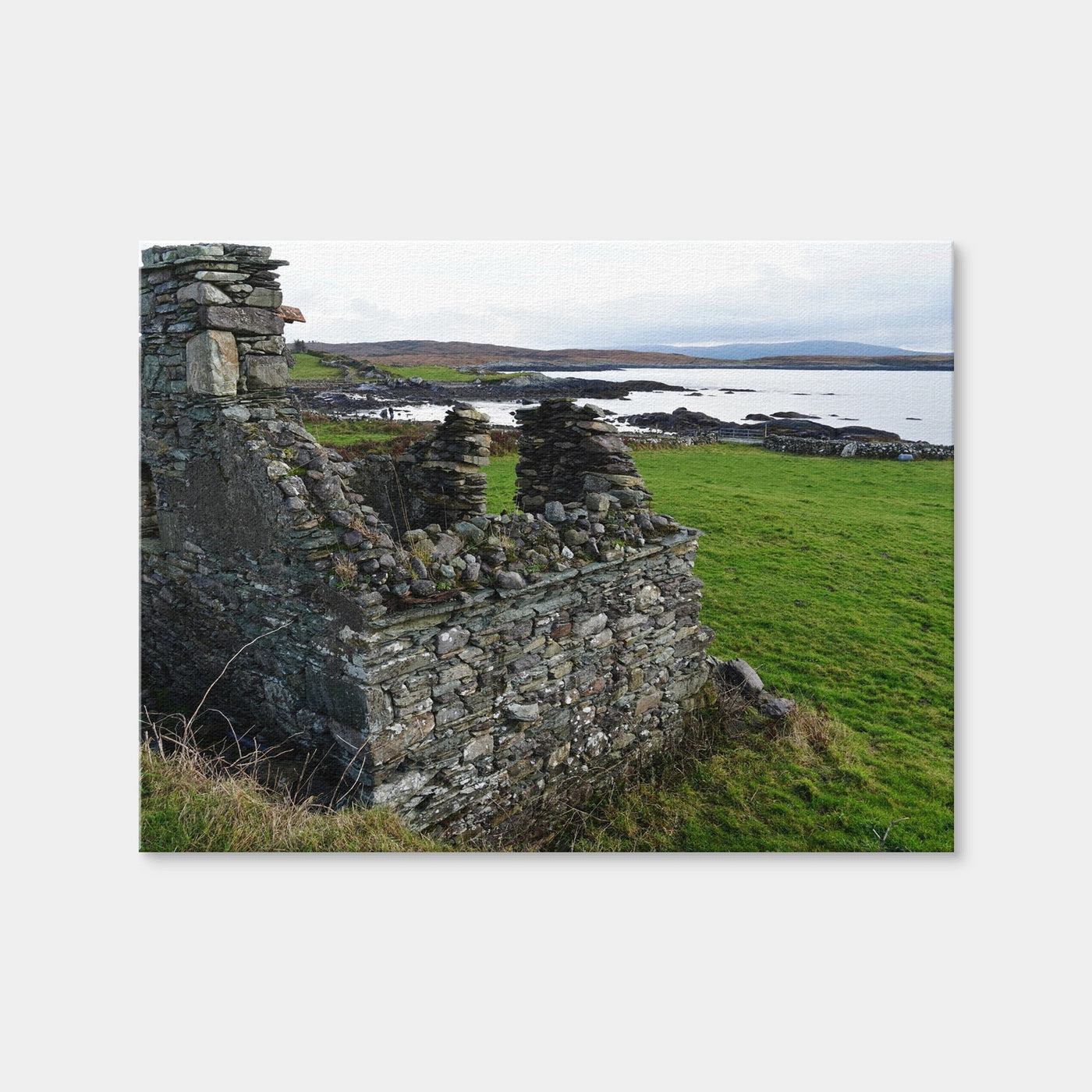 AUTO-MOCKUP WHITE | Abandoned House - Trafask, Ireland | 1 Piece | Gallery Wrap Canvas | group=4x3