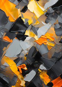 Abstract - Black gold shapes 18 Wall Art