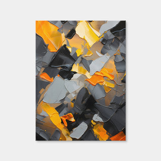 AUTO-MOCKUP WHITE | Abstract - Black Gold Shapes 18 | 1 Piece | Gallery Wrap Canvas | group=3x4