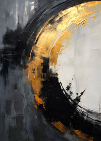 Abstract - Black gold shapes 2 Wall Art