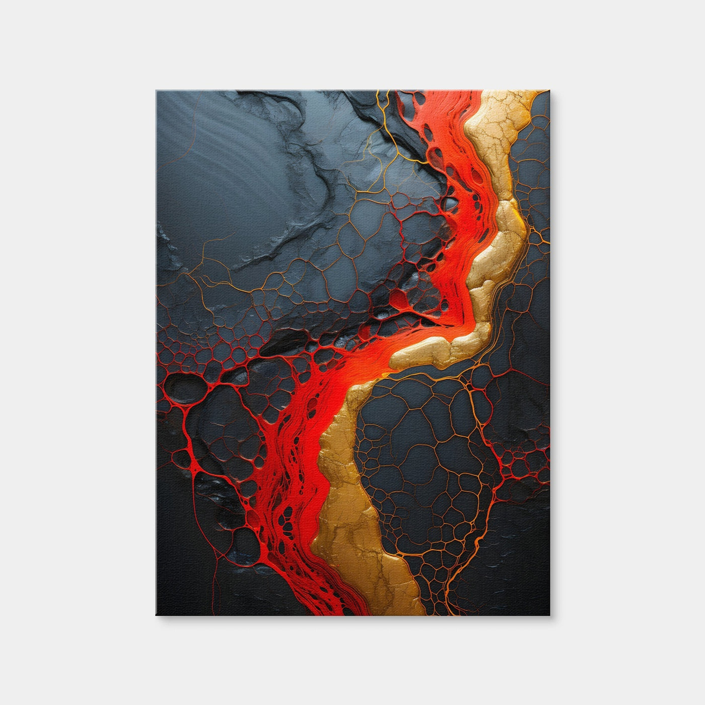 AUTO-MOCKUP WHITE | Abstract - Black Red Waves 1 | 1 Piece | Gallery Wrap Canvas | group=3x4
