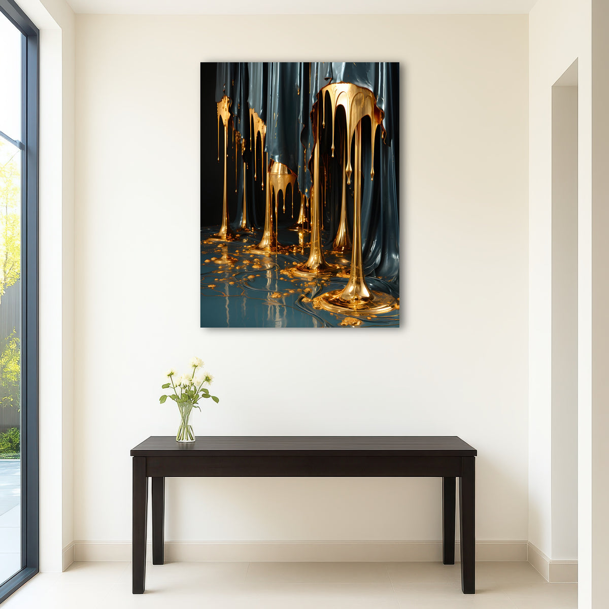 AUTO-MOCKUP ROOM | Abstract - Blue gold shapes 13