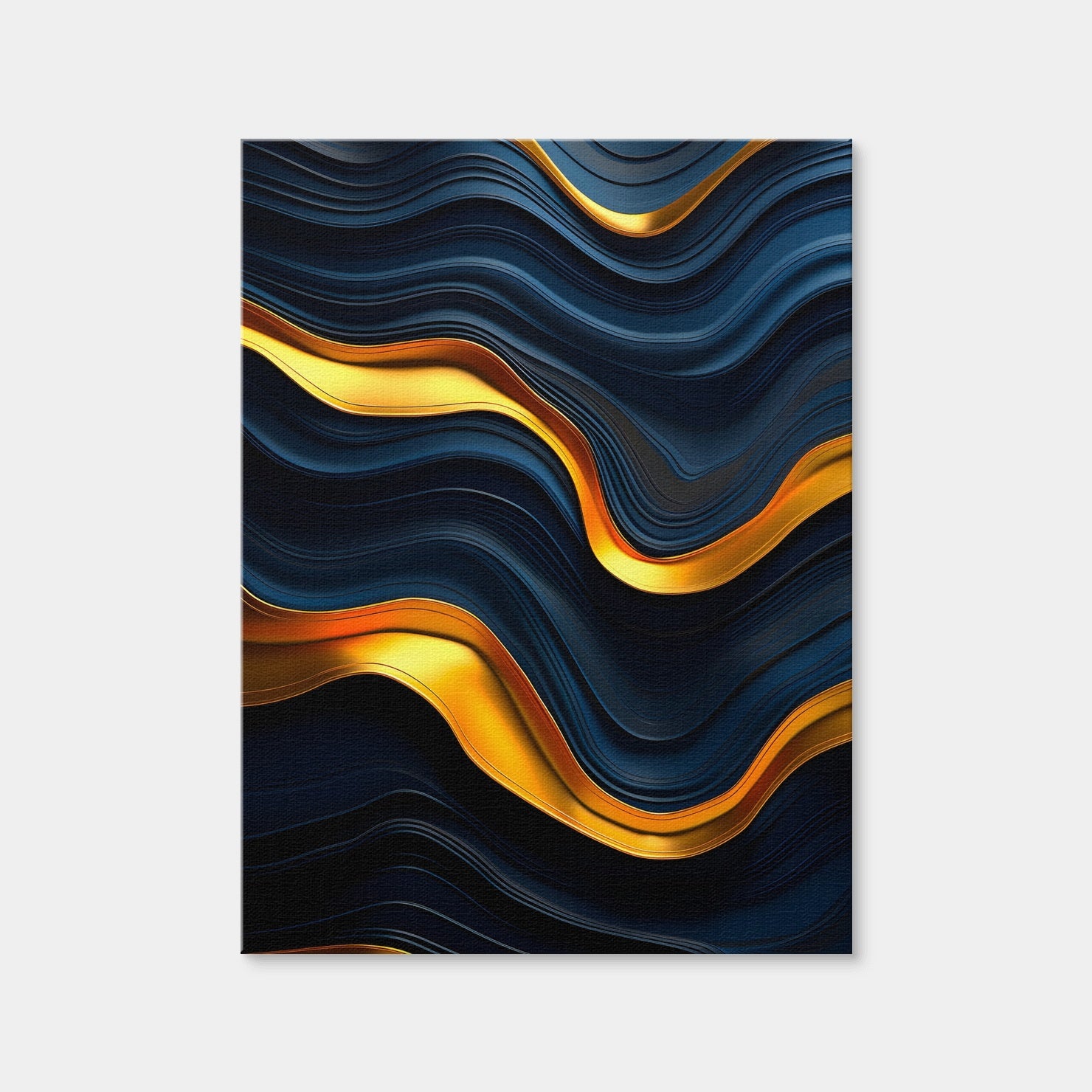 AUTO-MOCKUP WHITE | Abstract - Blue Gold Shapes 20 | 1 Piece | Gallery Wrap Canvas | group=3x4