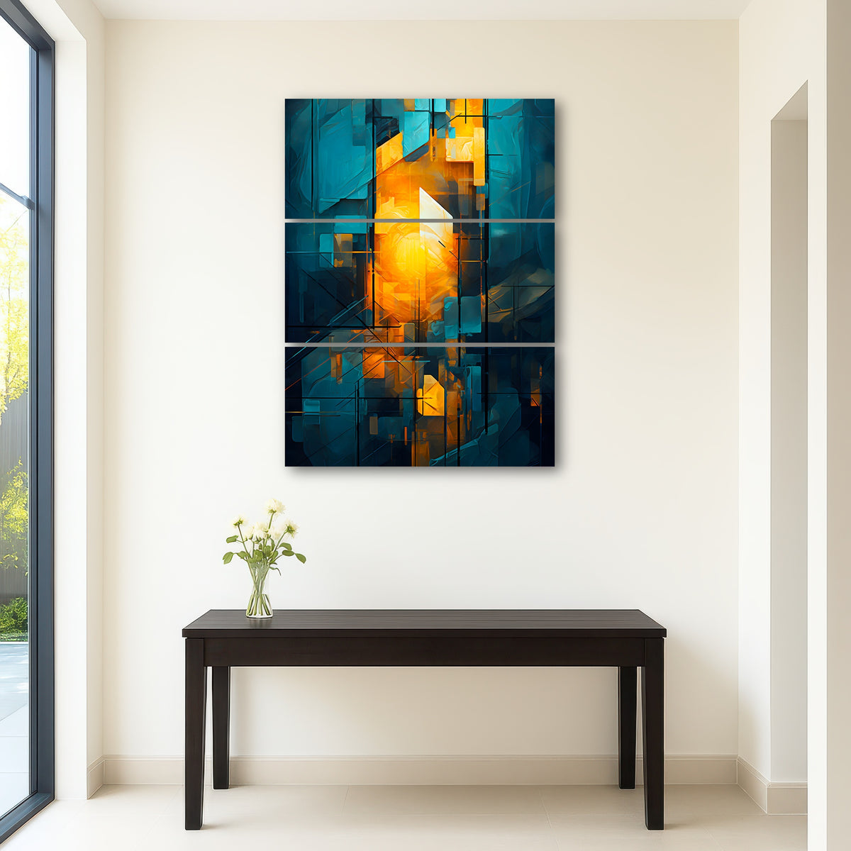 AUTO-MOCKUP ROOM | Abstract - Blue orange shapes 26