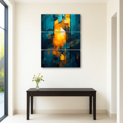 AUTO-MOCKUP ROOM | Abstract - Blue orange shapes 26