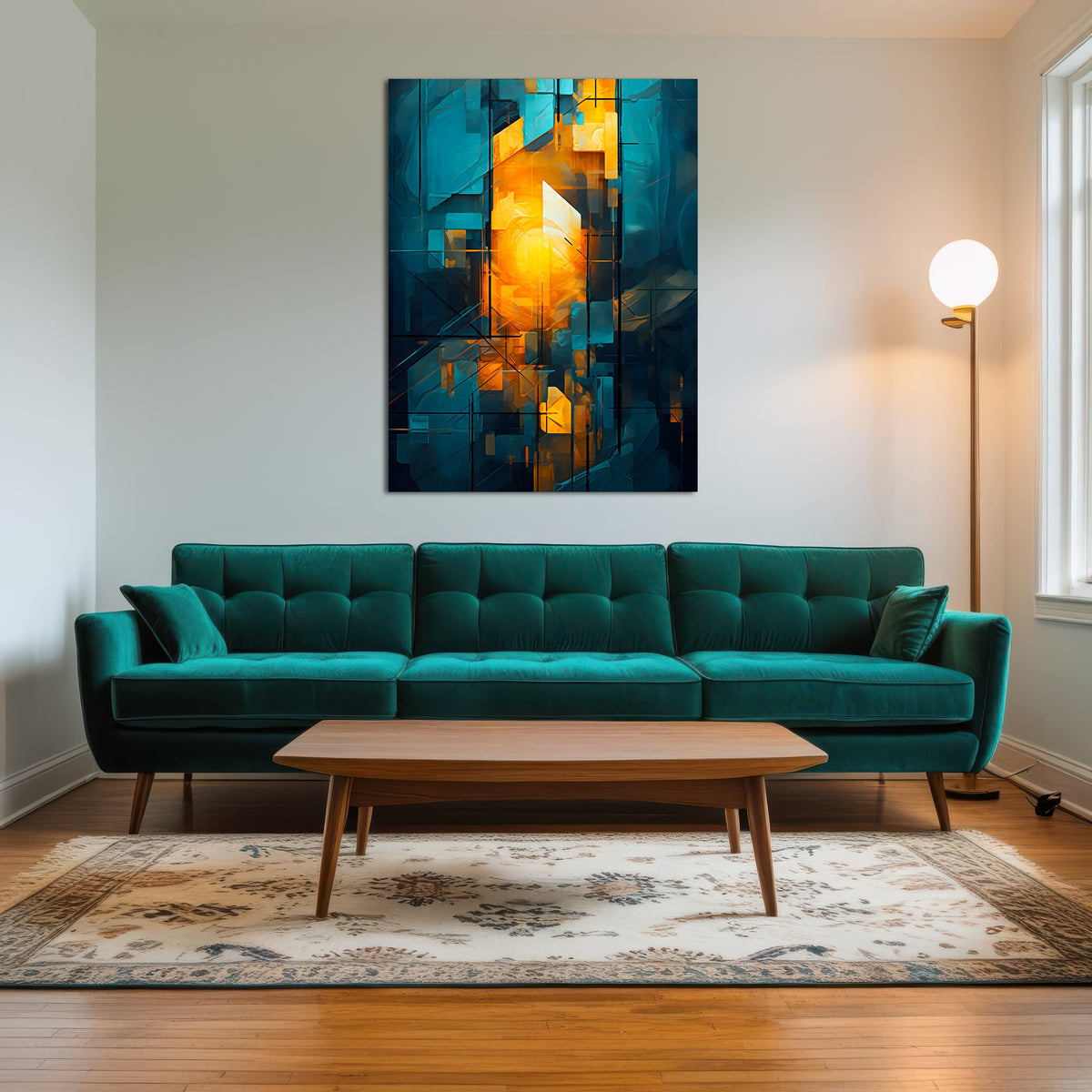 AUTO-MOCKUP ROOM | Abstract - Blue orange shapes 26