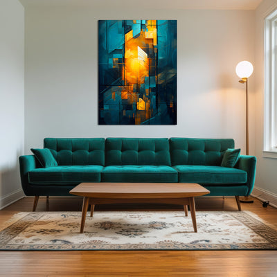 AUTO-MOCKUP ROOM | Abstract - Blue orange shapes 26