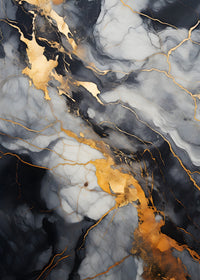Abstract - White gold waves 8 Wall Art
