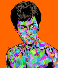Abstract Bruce Lee Wall Art