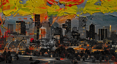 Abstract Denver Skyline Wall Art