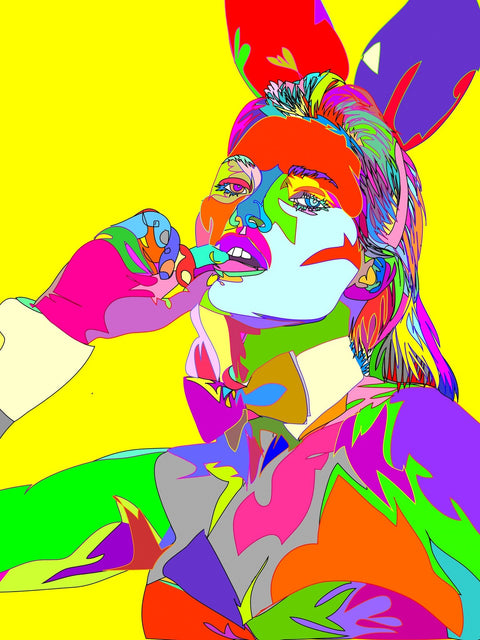 Abstract Kate Moss Wall Art