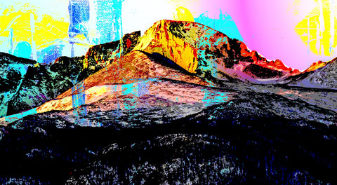 Abstract Longs Peak Wall Art