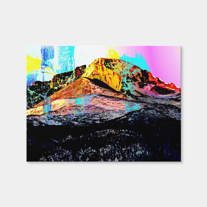 AUTO-MOCKUP WHITE | Abstract Longs Peak | 1 Piece | Gallery Wrap Canvas | group=4x3