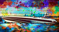 Abstract Miami Vice Scarab Wall Art