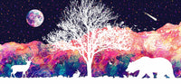 Abstract Moon Over Wildlife Wall Art