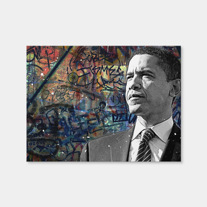 AUTO-MOCKUP WHITE | Abstract Obama | 1 Piece | Gallery Wrap Canvas | group=4x3