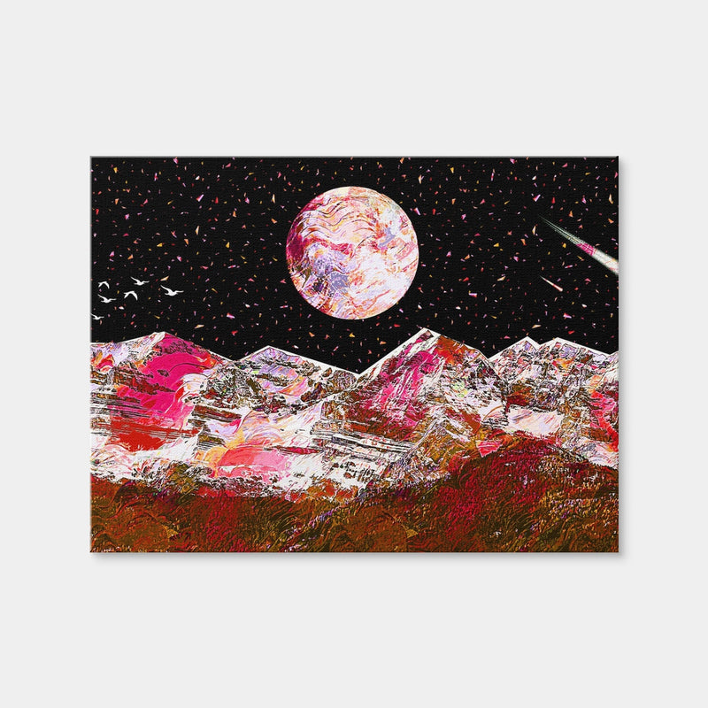 AUTO-MOCKUP WHITE | Abstract Red Moon | 1 Piece | Gallery Wrap Canvas | group=4x3