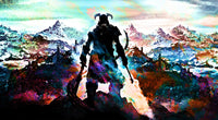 Abstract Skyrim Wall Art