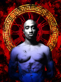 Abstract Tupac Wall Art