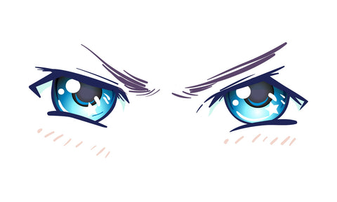 Aggressive Anime Eyes Wall Art