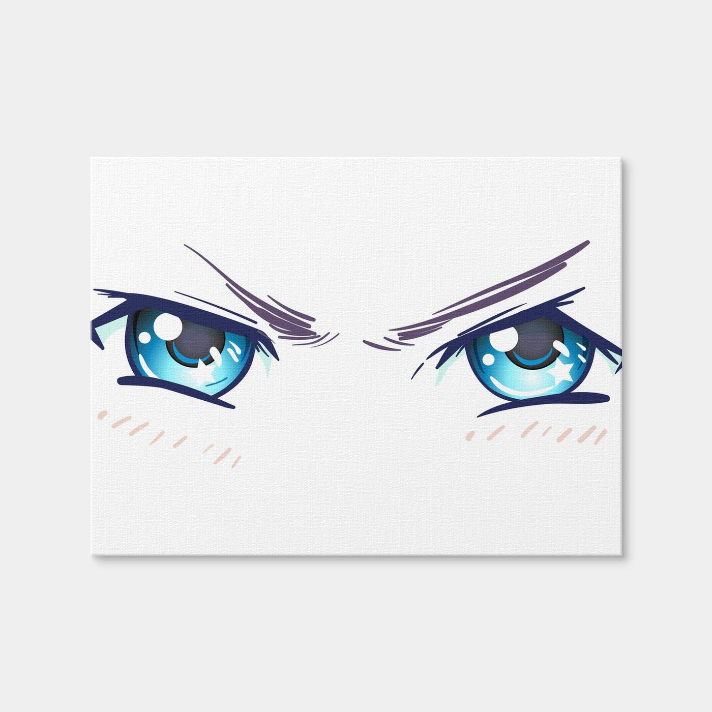 AUTO-MOCKUP WHITE | Aggressive Anime Eyes | 1 Piece | Gallery Wrap Canvas | group=4x3