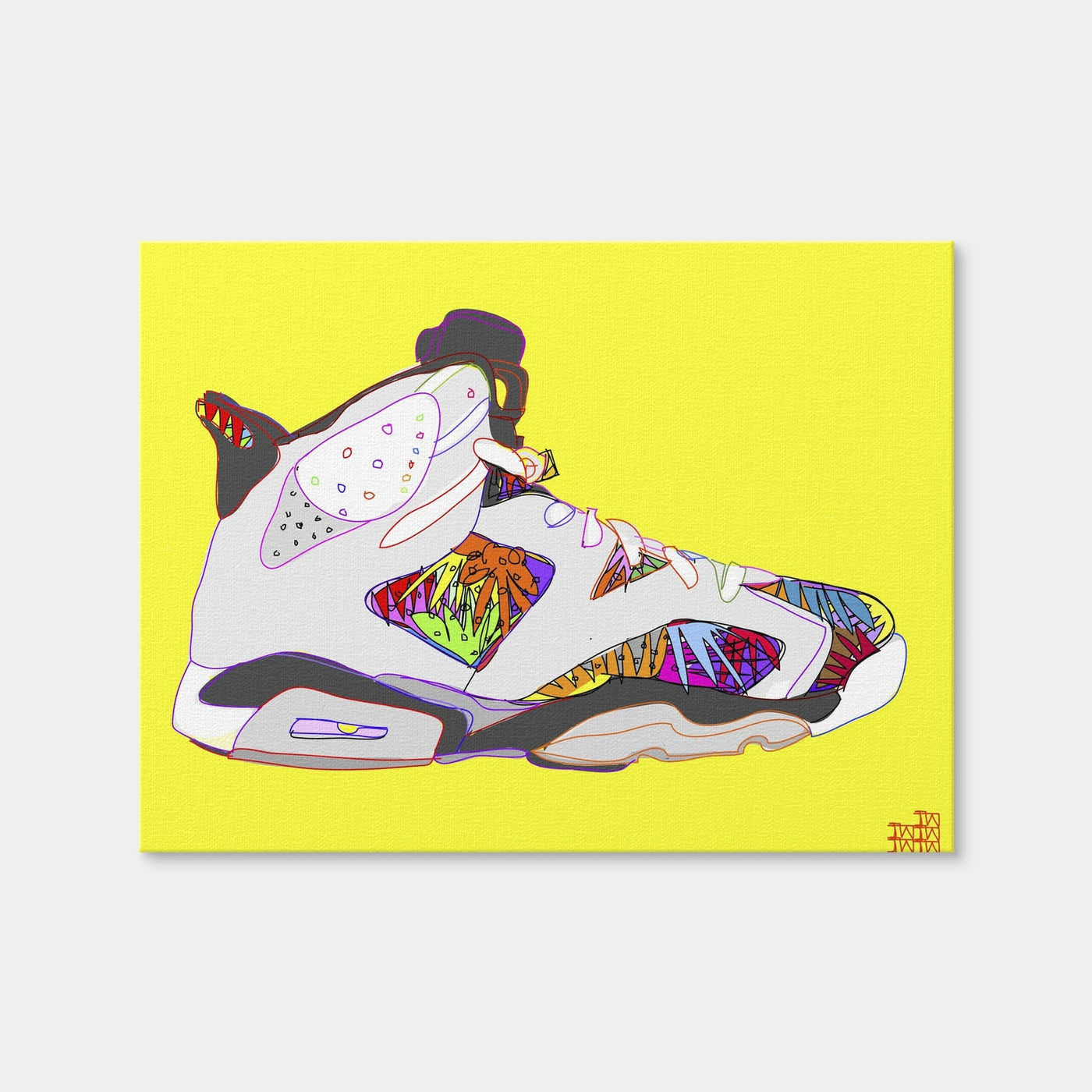 AUTO-MOCKUP WHITE | Air Jordan Shoes | 1 Piece | Gallery Wrap Canvas | group=4x3