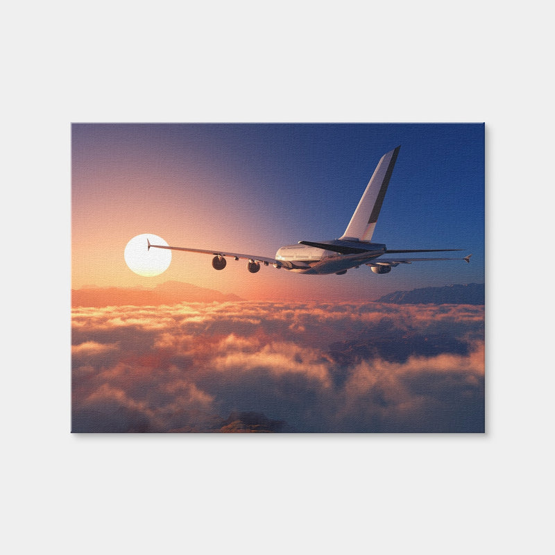 AUTO-MOCKUP WHITE | Airplane Above The Clouds | 1 Piece | Gallery Wrap Canvas | group=4x3