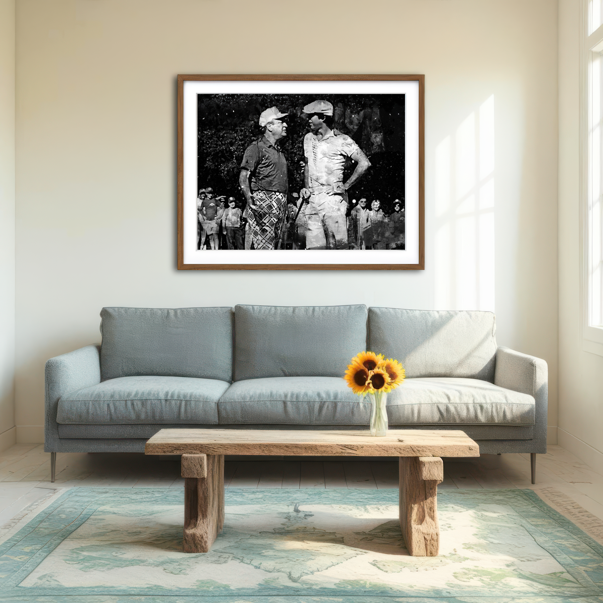 AUTO-MOCKUP ROOM | Al and Ty Caddyshack Grayscale Wall Art