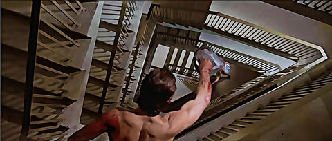 American Psycho Staircase Painted Wall Art