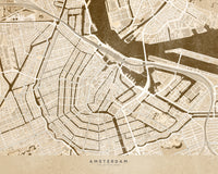 Amsterdam Map Wall Art