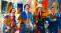 Anchorman Crew with Weapons Wall Art