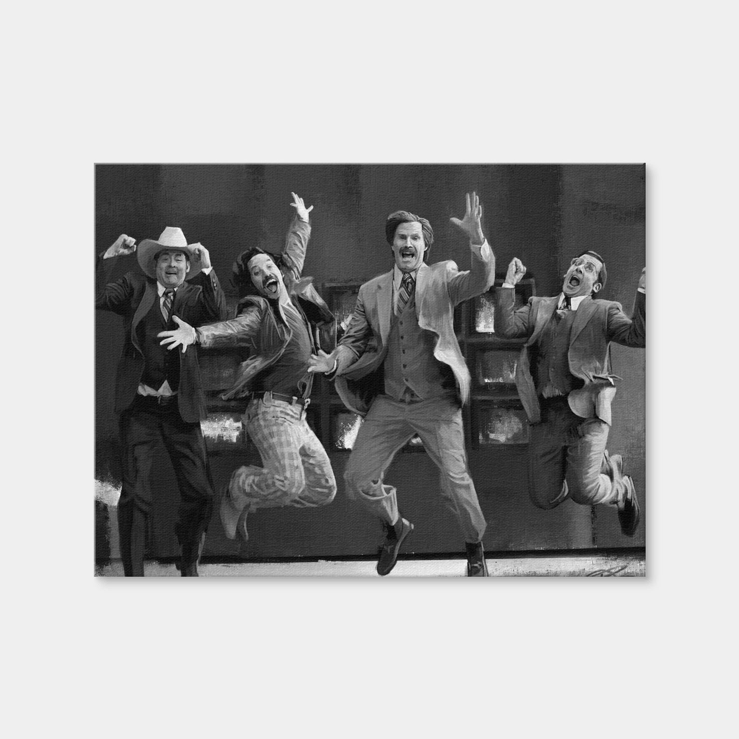AUTO-MOCKUP WHITE | Anchorman Grayscale | 1 Piece | Gallery Wrap Canvas | group=4x3