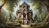 Ancient Buddhist Temple Wall Art
