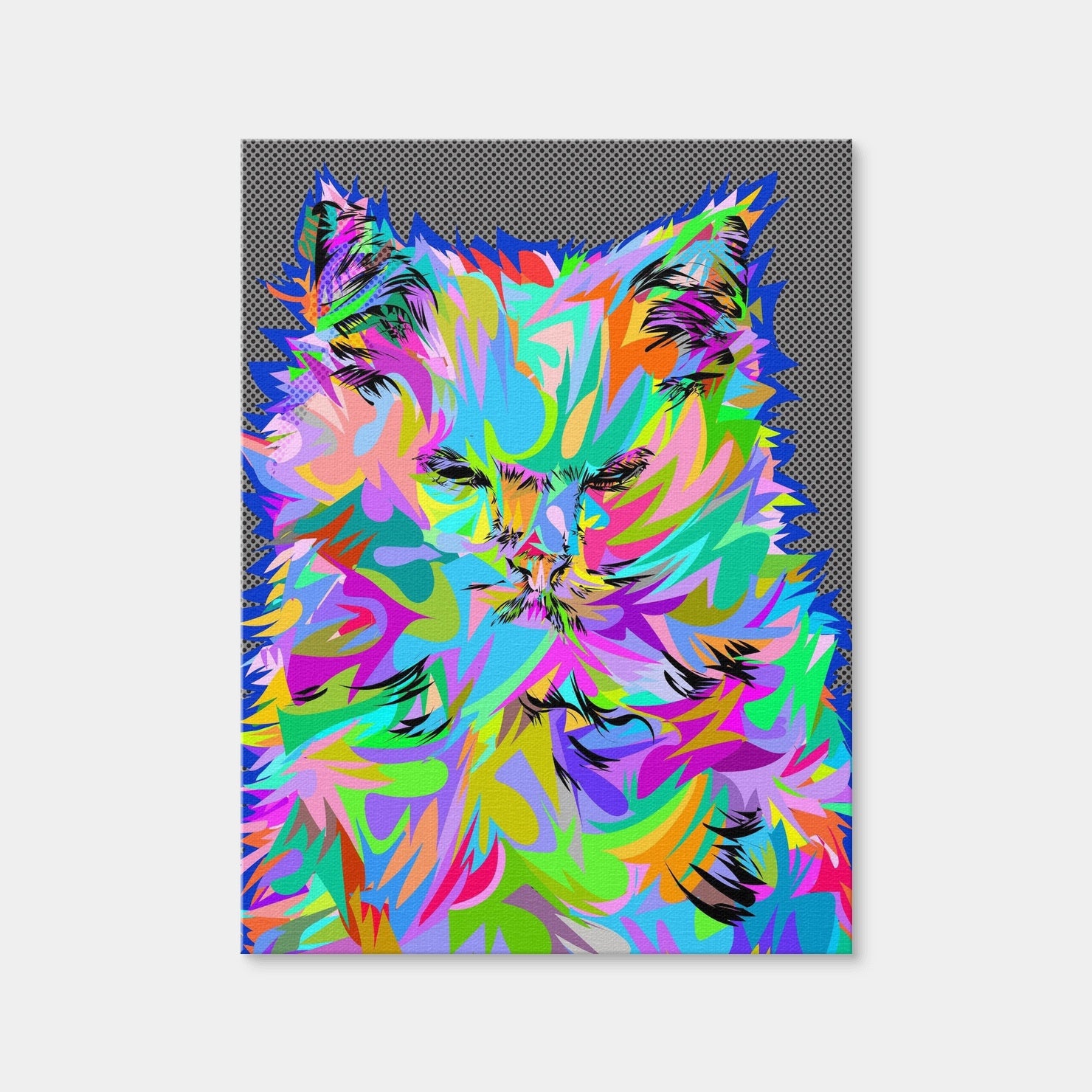 AUTO-MOCKUP WHITE | Angry Cat | 1 Piece | Gallery Wrap Canvas | group=3x4