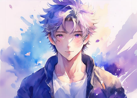 Anime Boy Abstract Wall Art