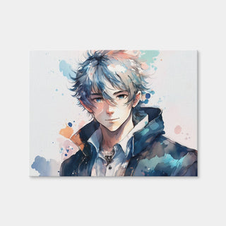 AUTO-MOCKUP WHITE | Anime Boy | 1 Piece | Gallery Wrap Canvas | group=4x3