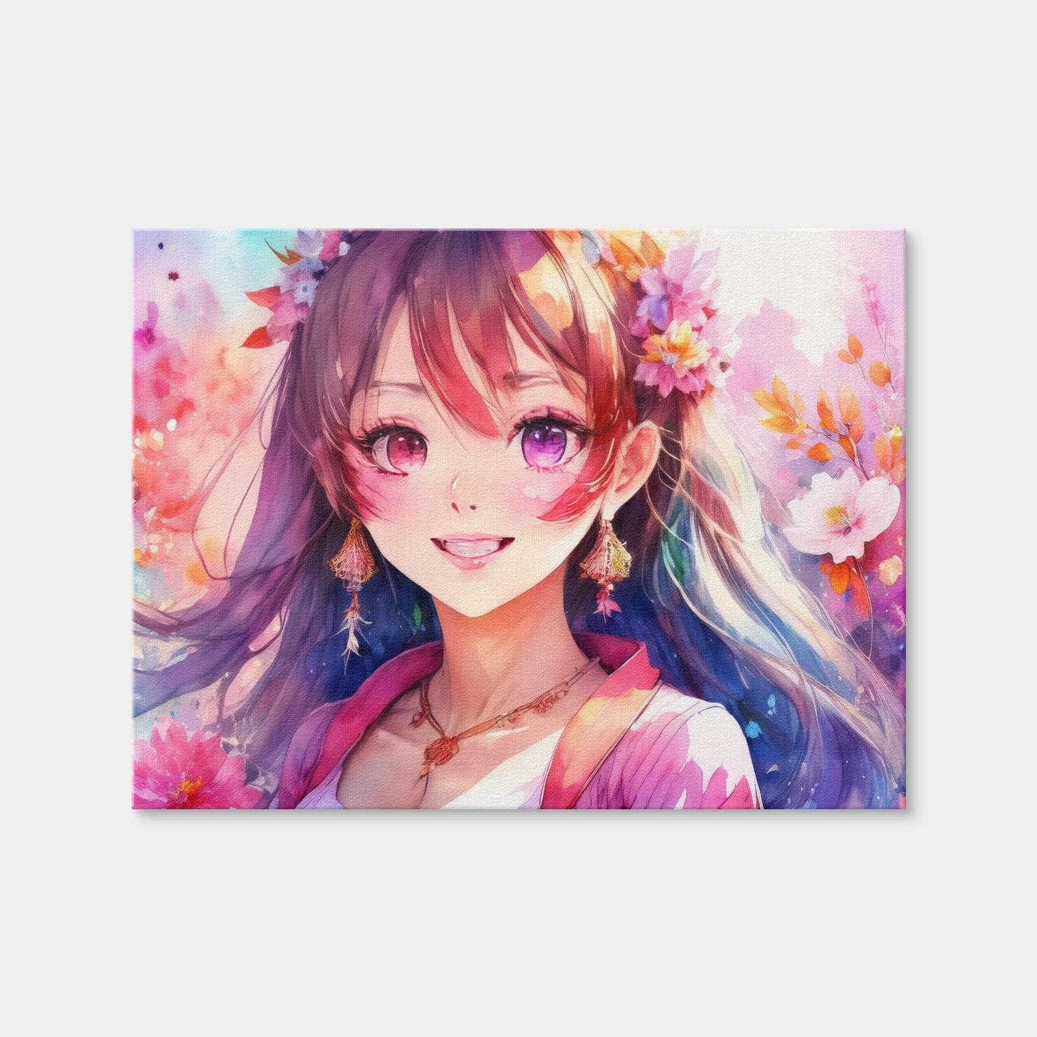 AUTO-MOCKUP WHITE | Anime Girl | 1 Piece | Gallery Wrap Canvas | group=4x3