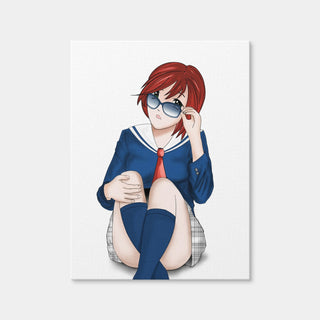 AUTO-MOCKUP WHITE | Anime School Girl | 1 Piece | Gallery Wrap Canvas | group=3x4