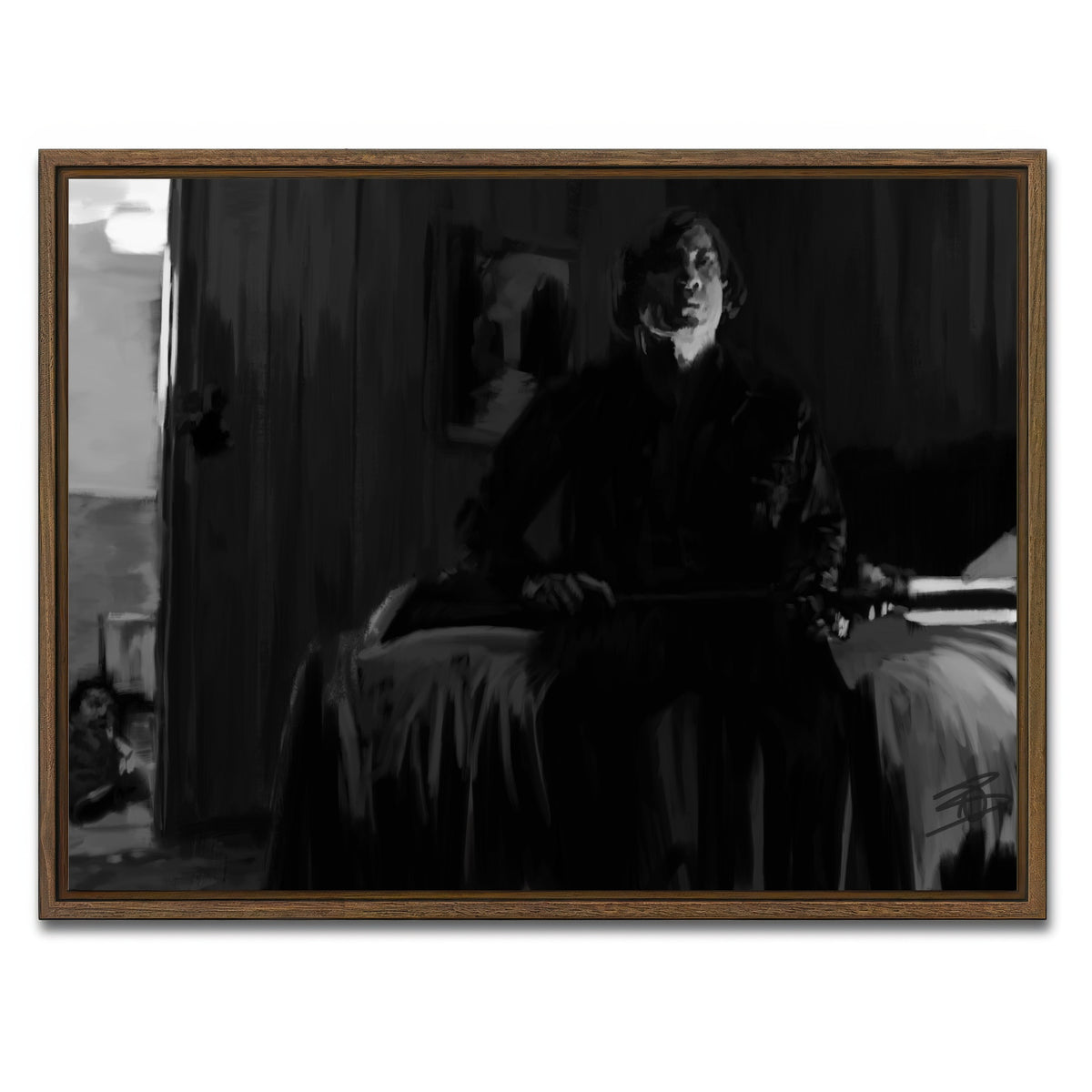 AUTO-MOCKUP WHITE | Anton Chigurh | 1 Piece | Walnut Framed Canvas | group=4x3